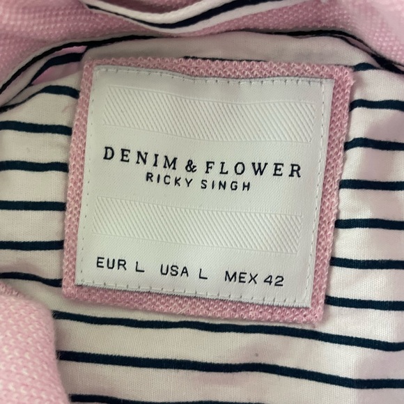 Denim & Flower Ricky Singh Large Dress shirt - Picture 2 of 3